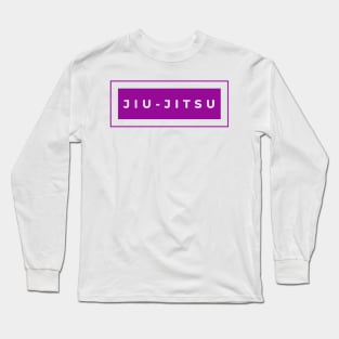 BJJ Jiu Jitsu Minimal Purple Long Sleeve T-Shirt